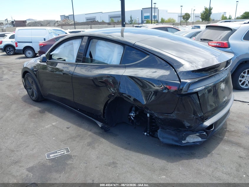 2026 Tesla Model y VIN 7SAYGDED8TF444284 IAAI salvage auction — LEFT REAR, Salvage Title, sold $1,050 on 2026-07-24 (photo 3)