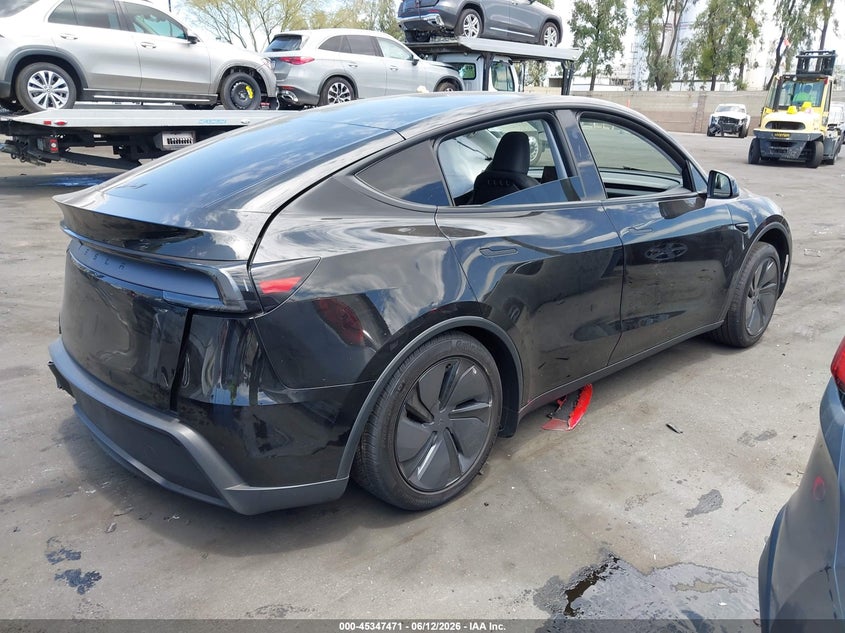2026 Tesla Model y VIN 7SAYGDED8TF444284 IAAI salvage auction — LEFT REAR, Salvage Title, sold $1,050 on 2026-07-24 (photo 4)