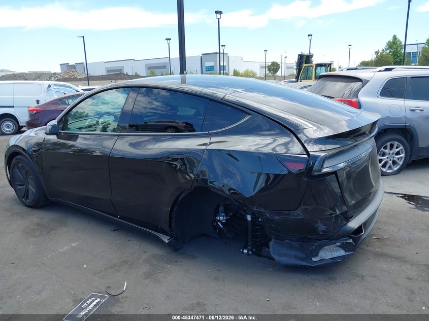 2026 Tesla Model y VIN 7SAYGDED8TF444284 IAAI salvage auction — LEFT REAR, Salvage Title, sold $1,050 on 2026-07-24 (photo 6)