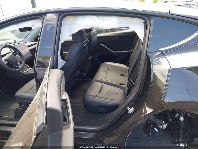2026 Tesla Model y VIN 7SAYGDED8TF444284 IAAI salvage auction — LEFT REAR, Salvage Title, sold $1,050 on 2026-07-24 (photo 8)