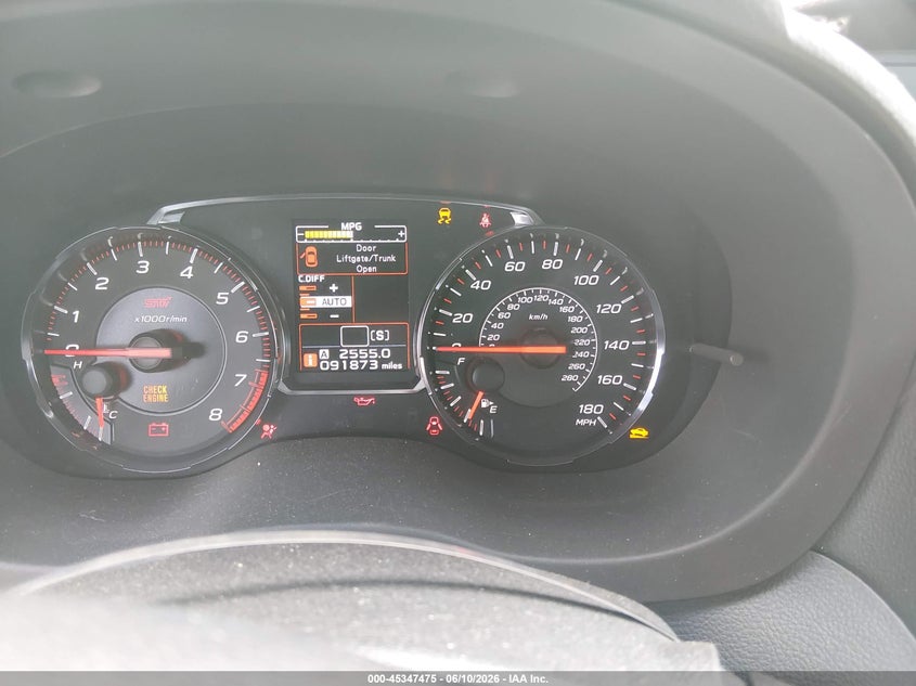 2019 Subaru Wrx sti VIN JF1VA2R69K9817929 IAAI salvage auction — FRONT END, Salvage (New Jersey), sold $3,800 on 2026-07-29 (photo 7)