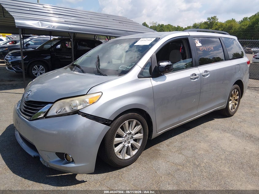 2013 Toyota Sienna VIN 5TDJK3DC0DS065888 IAAI salvage auction — RIGHT FRONT, Mv-907A (New York), sold $1,450 on 2026-07-30 (photo 2)