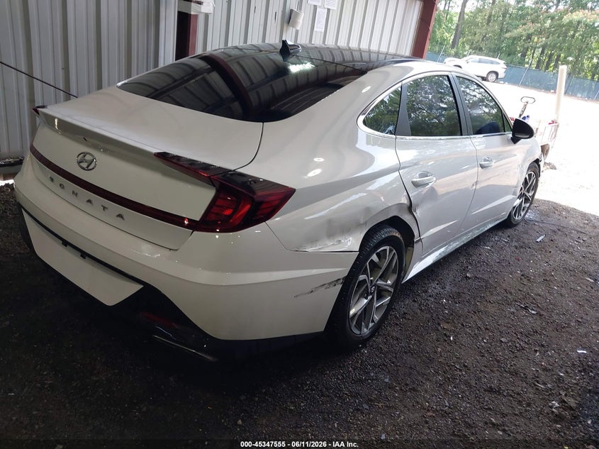 2023 Hyundai Sonata VIN KMHL14JA1PA329444 IAAI salvage auction — RIGHT SIDE, Wait Title, sold $7,600 on 2026-08-20 (photo 4)