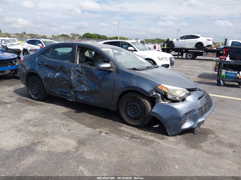 2015 Toyota Corolla VIN 5YFBURHE1FP302560 IAAI salvage auction — LEFT & RIGHT, Rebuildable (Florida), sold $1,550 on 2026-07-16 (photo 1)