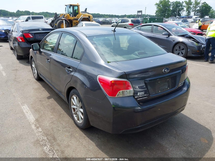 2014 Subaru Impreza VIN JF1GJAC61EH024873 IAAI salvage auction — FRONT & REAR, Salvage (New Jersey), sold $825 on 2026-07-27 (photo 3)