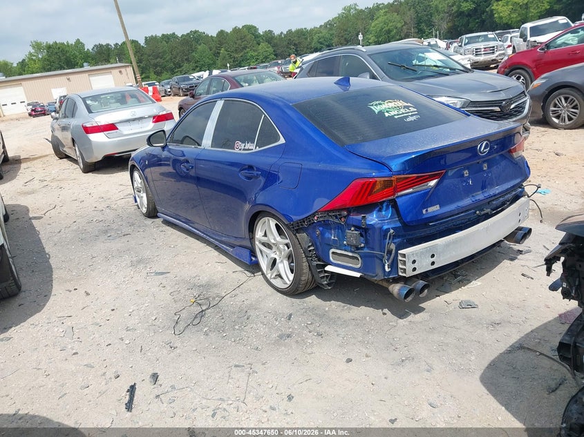 2017 Lexus Is VIN JTHCM1D26H5022519 IAAI salvage auction — REAR END, Salvage (North Carolina), sold $3,600 on 2026-07-27 (photo 3)