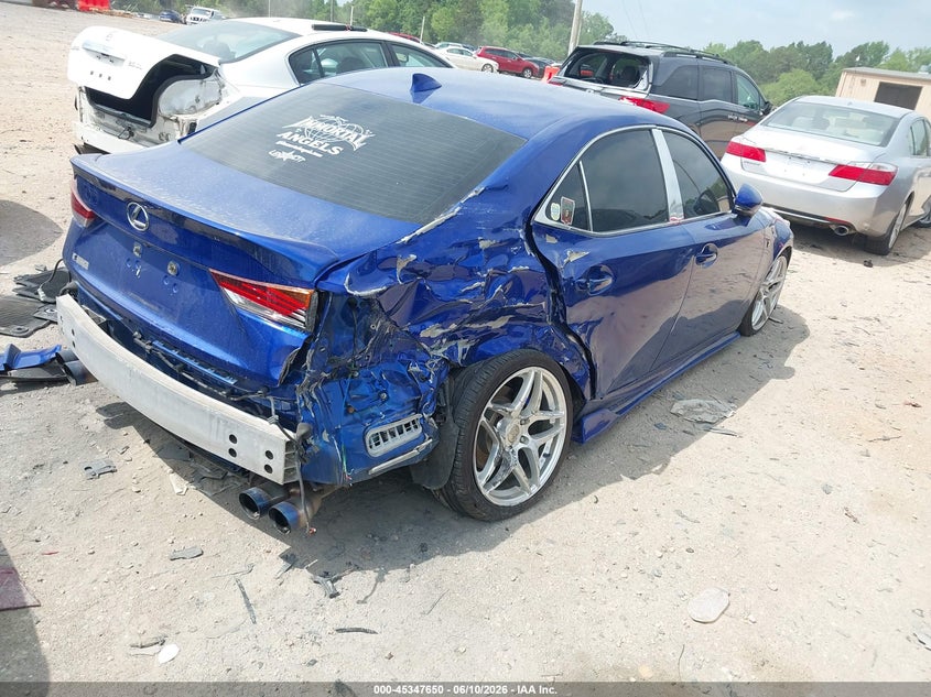 2017 Lexus Is VIN JTHCM1D26H5022519 IAAI salvage auction — REAR END, Salvage (North Carolina), sold $3,600 on 2026-07-27 (photo 4)