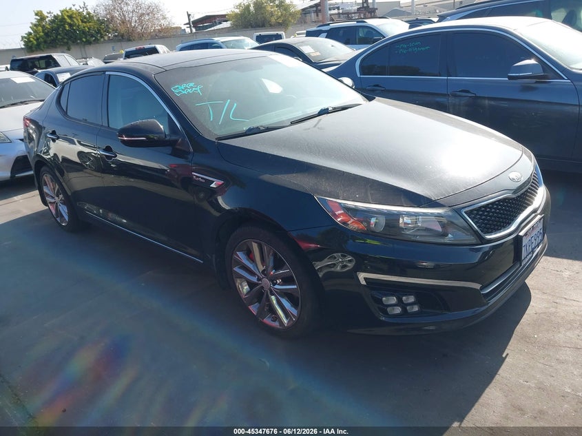 2015 Kia Optima VIN 5XXGR4A65FG428443 IAAI salvage auction — LEFT REAR, Salvage Title, sold $900 on 2026-07-29 (photo 1)