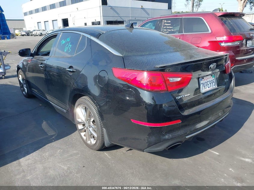 2015 Kia Optima VIN 5XXGR4A65FG428443 IAAI salvage auction — LEFT REAR, Salvage Title, sold $900 on 2026-07-29 (photo 3)