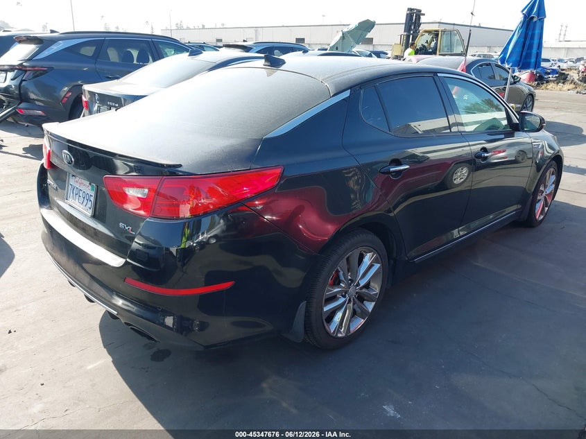 2015 Kia Optima VIN 5XXGR4A65FG428443 IAAI salvage auction — LEFT REAR, Salvage Title, sold $900 on 2026-07-29 (photo 4)