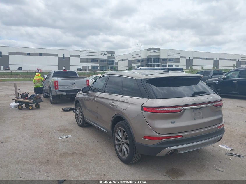 2020 Lincoln Corsair VIN 5LMCJ1C90LUL11394 IAAI salvage auction — FRONT END, Original (Texas), sold $3,450 on 2026-07-22 (photo 3)