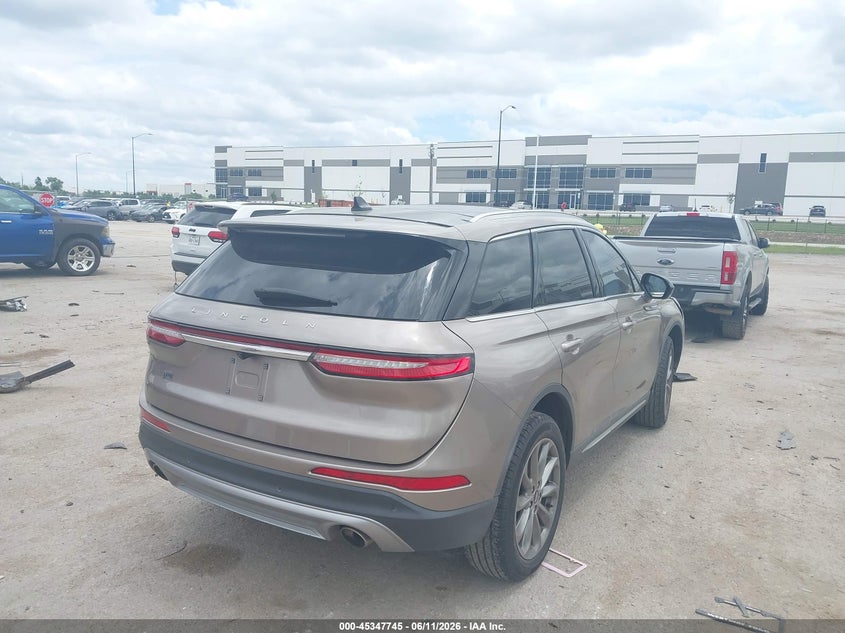 2020 Lincoln Corsair VIN 5LMCJ1C90LUL11394 IAAI salvage auction — FRONT END, Original (Texas), sold $3,450 on 2026-07-22 (photo 4)