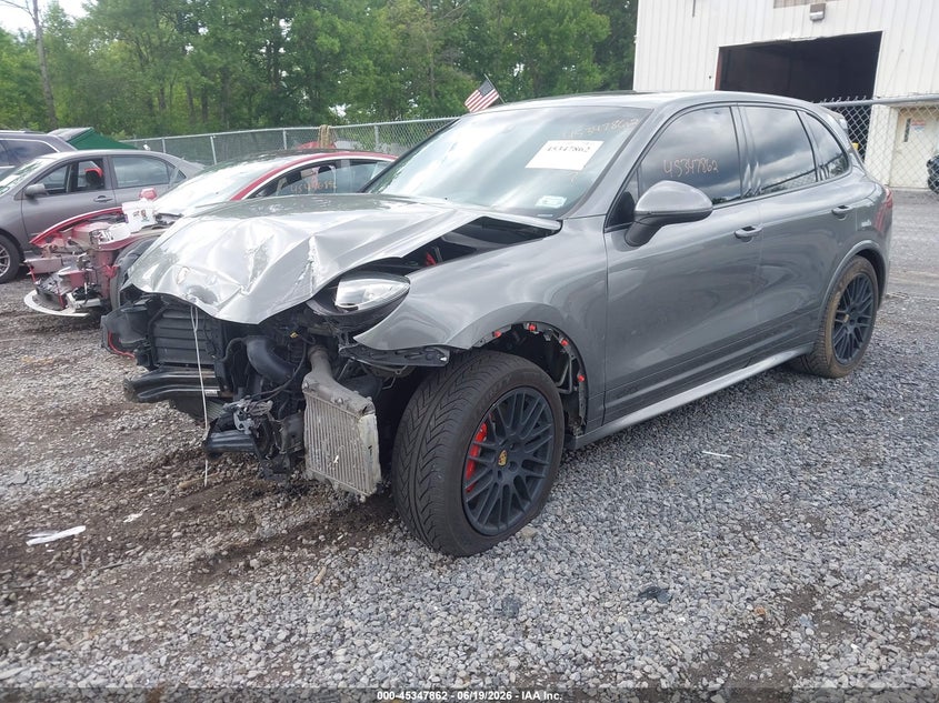 2016 Porsche Cayenne VIN WP1AD2A25GLA77538 IAAI salvage auction — FRONT END, Mv-907A (New York), sold $3,750 on 2026-08-11 (photo 2)