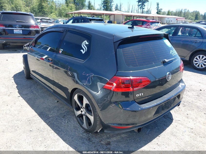 2016 Volkswagen Golf gti VIN 3VWYT7AU5GM069517 IAAI salvage auction — FRONT END, Bill Of Sale (Washington), sold $1,625 on 2026-07-08 (photo 3)