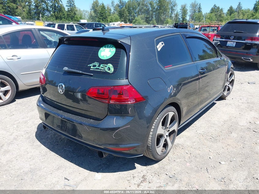 2016 Volkswagen Golf gti VIN 3VWYT7AU5GM069517 IAAI salvage auction — FRONT END, Bill Of Sale (Washington), sold $1,625 on 2026-07-08 (photo 4)