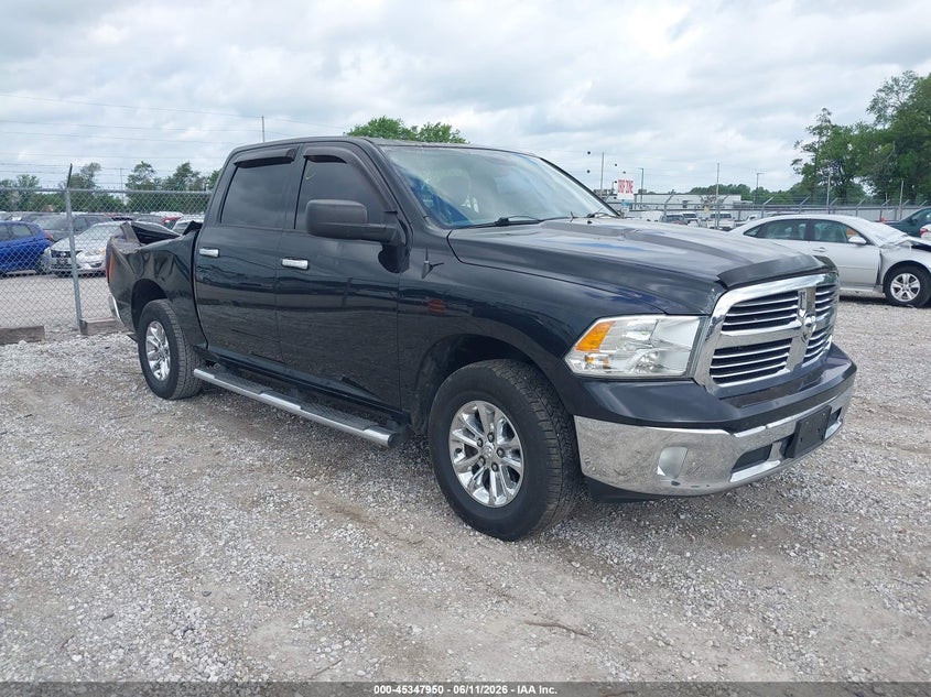 2015 Ram 1500 VIN 1C6RR7LG3FS741620 IAAI salvage auction — REAR END, Salvage Title, sold $1,650 on 2026-08-17 (photo 1)