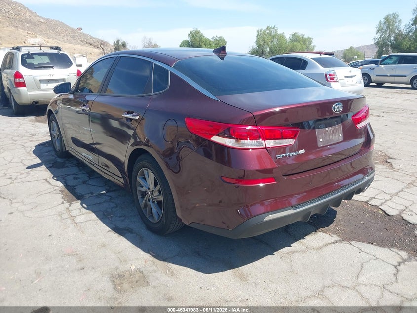 2019 Kia Optima VIN 5XXGT4L32KG327505 IAAI salvage auction — FRONT END, Salvage (California), sold $1,900 on 2026-07-14 (photo 3)