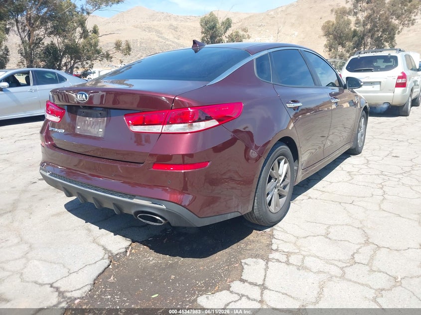 2019 Kia Optima VIN 5XXGT4L32KG327505 IAAI salvage auction — FRONT END, Salvage (California), sold $1,900 on 2026-07-14 (photo 4)