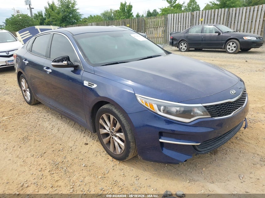2018 Kia Optima VIN 5XXGT4L39JG273697 IAAI salvage auction — REAR END, Salvage (Virginia), sold $1,925 on 2026-07-13 (photo 1)
