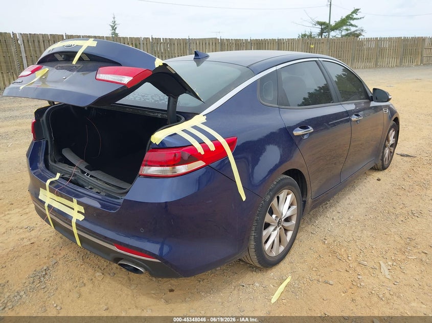 2018 Kia Optima VIN 5XXGT4L39JG273697 IAAI salvage auction — REAR END, Salvage (Virginia), sold $1,925 on 2026-07-13 (photo 4)