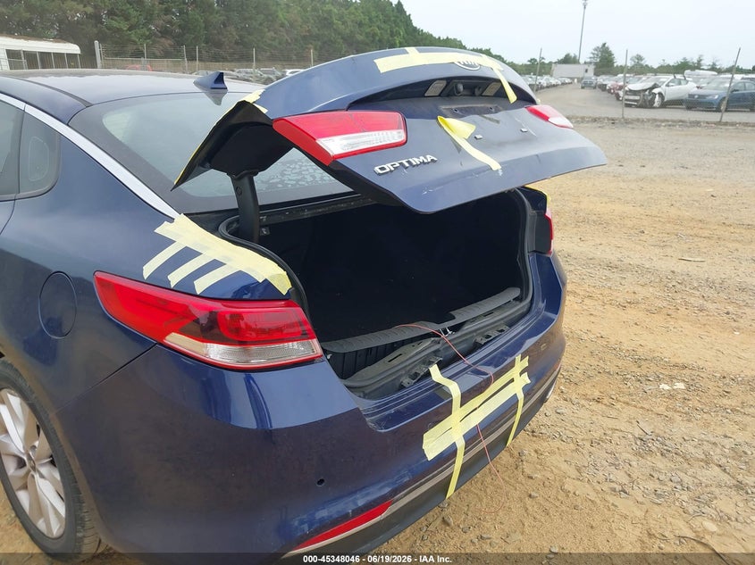 2018 Kia Optima VIN 5XXGT4L39JG273697 IAAI salvage auction — REAR END, Salvage (Virginia), sold $1,925 on 2026-07-13 (photo 6)