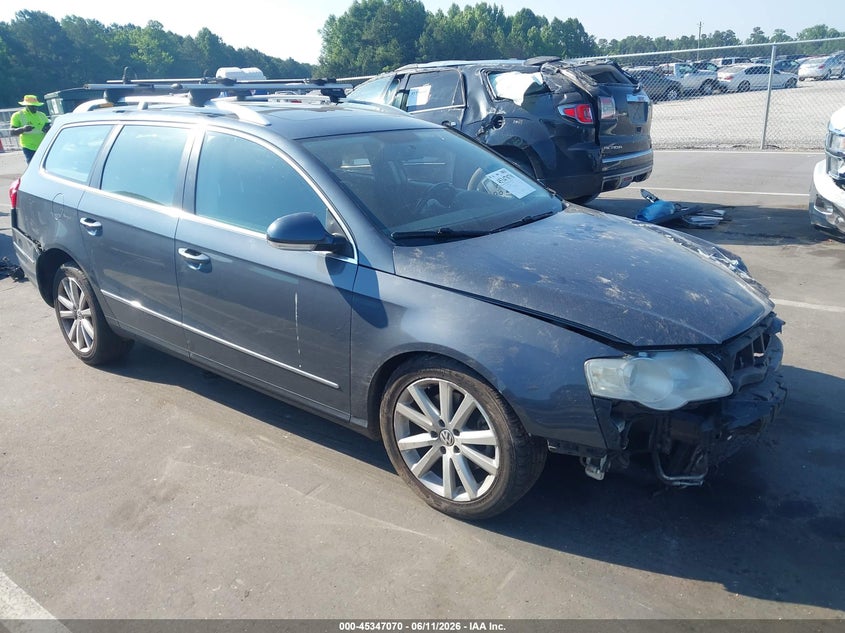 2010 Volkswagen Passat VIN WVWXM7AN5AE075030 IAAI salvage auction — FRONT END, Salvage (North Carolina), sold $400 on 2026-07-22 (photo 1)