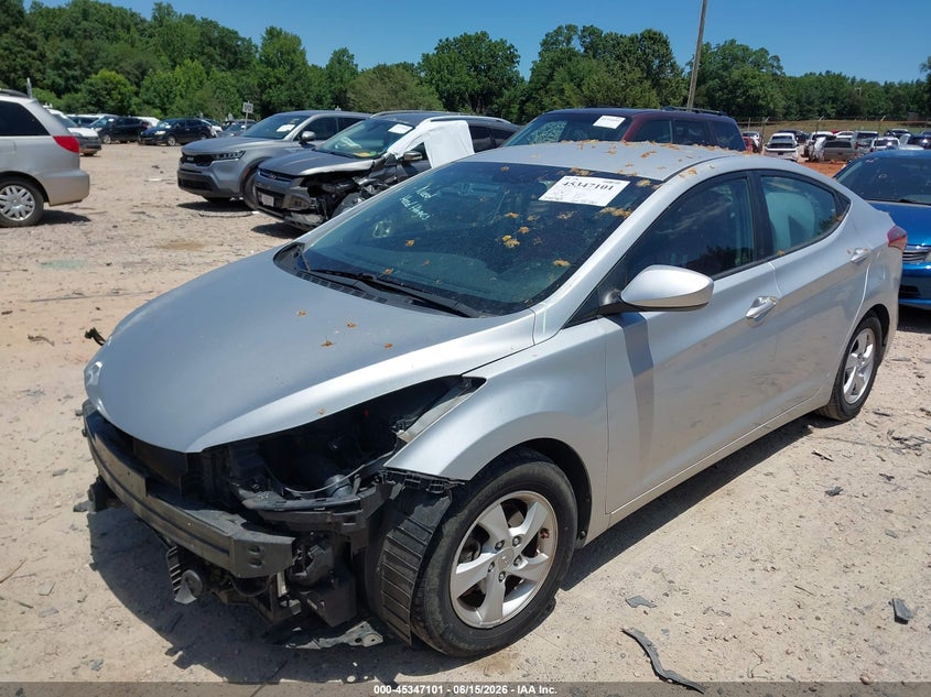 2015 Hyundai Elantra VIN KMHDH4AEXFU354648 IAAI salvage auction — FRONT END, Salvage (North Carolina), sold $1,225 on 2026-07-06 (photo 2)
