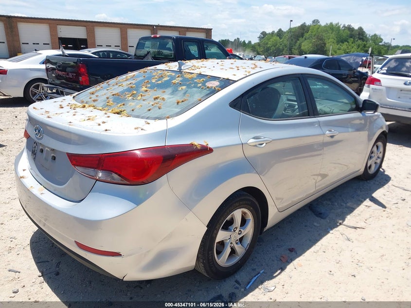 2015 Hyundai Elantra VIN KMHDH4AEXFU354648 IAAI salvage auction — FRONT END, Salvage (North Carolina), sold $1,225 on 2026-07-06 (photo 4)