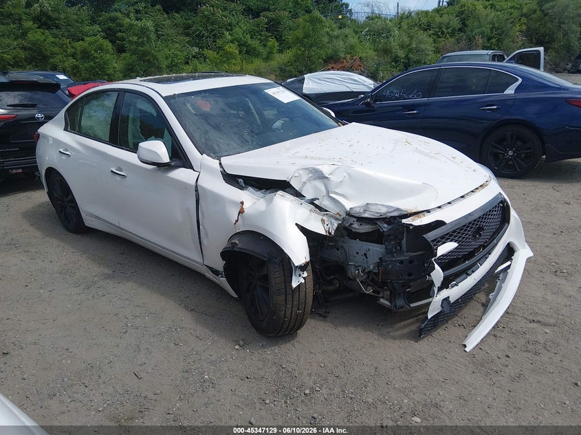2015 Infiniti Q50 VIN JN1BV7AR3FM423093 IAAI salvage auction — RIGHT FRONT, Salvage (Rhode Island), sold $850 on 2026-07-14 (photo 1)