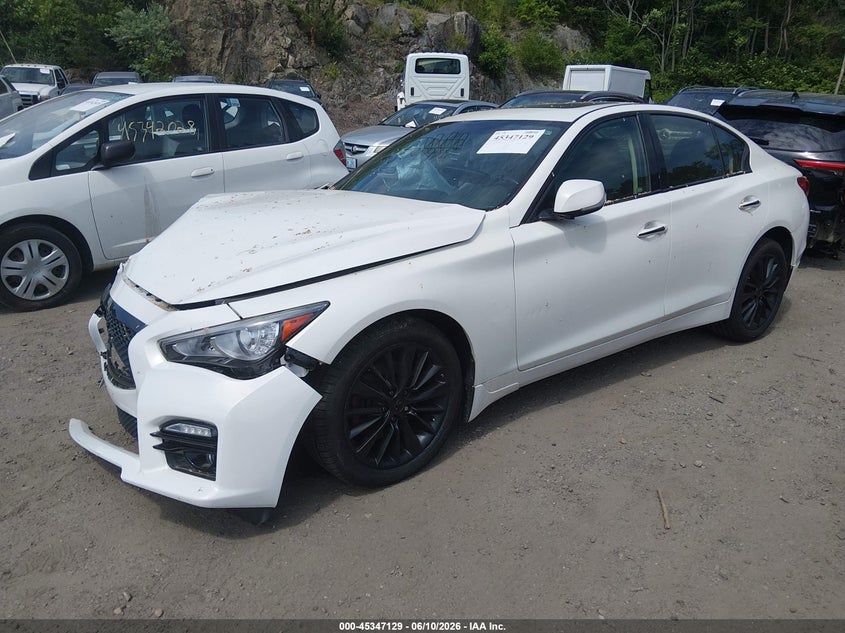 2015 Infiniti Q50 VIN JN1BV7AR3FM423093 IAAI salvage auction — RIGHT FRONT, Salvage (Rhode Island), sold $850 on 2026-07-14 (photo 2)