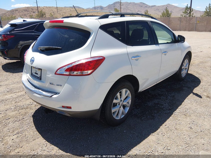 2011 Nissan Murano VIN JN8AZ1MW5BW177534 IAAI salvage auction — REAR END, Salvage (Nevada), sold $1,025 on 2026-07-10 (photo 4)