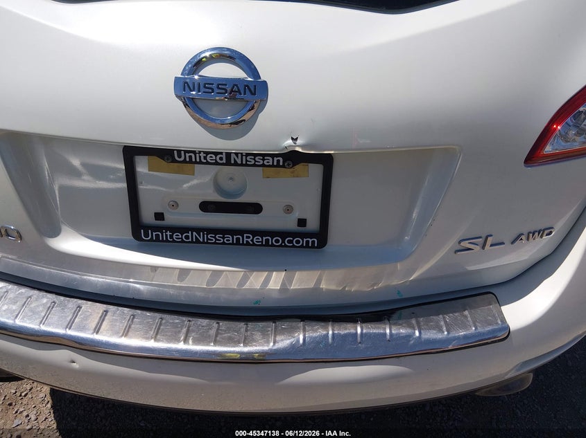 2011 Nissan Murano VIN JN8AZ1MW5BW177534 IAAI salvage auction — REAR END, Salvage (Nevada), sold $1,025 on 2026-07-10 (photo 6)