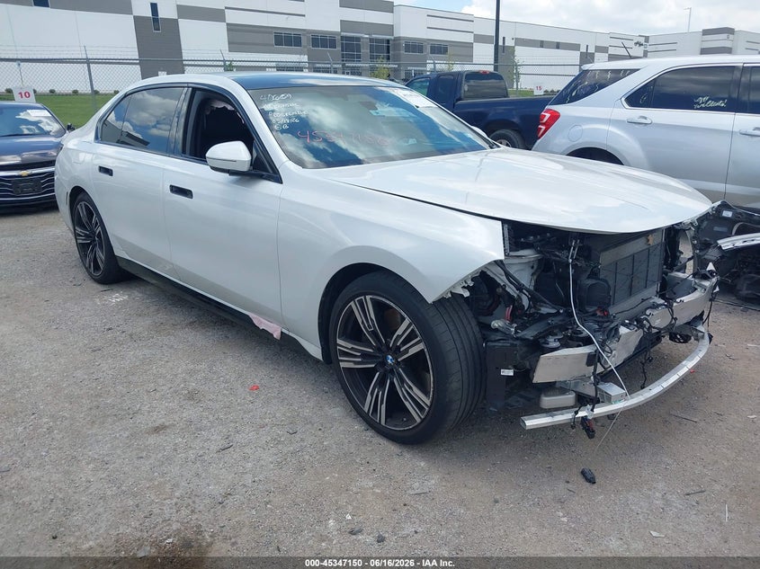2023 BMW 7 Series VIN WBA23EH00PCN79921 IAAI salvage auction — Front End, Original (Texas), sold $31,750 on 2026-08-05 (photo 1)
