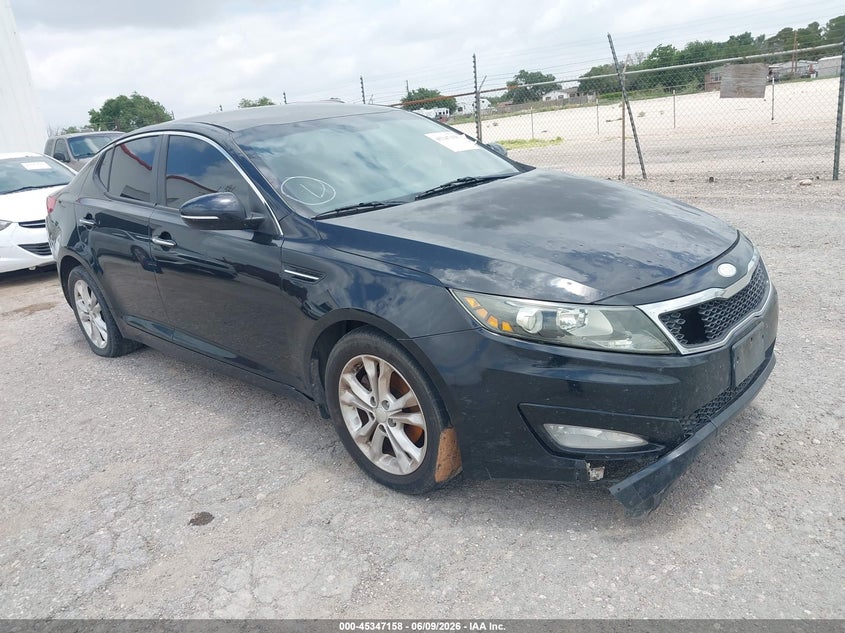 2013 Kia Optima VIN 5XXGM4A75DG204206 IAAI salvage auction — FRONT END, Salvage Title, sold $175 on 2026-07-11 (photo 1)