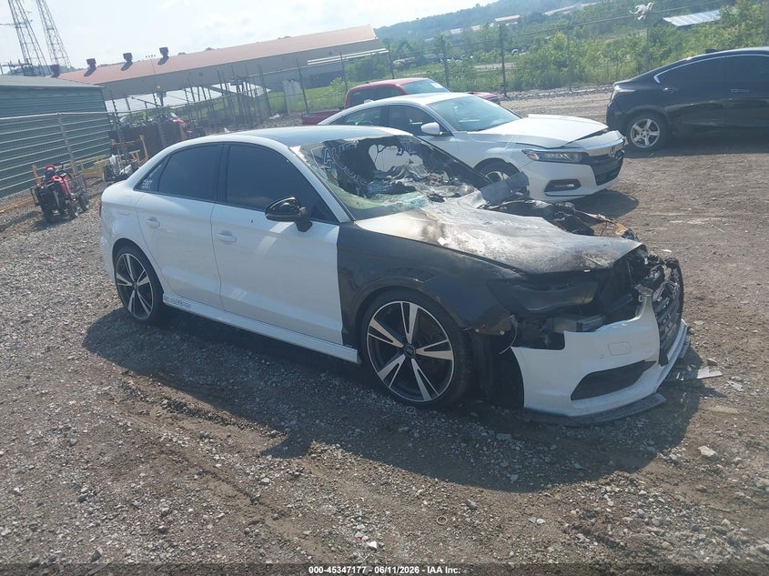 2016 Audi A3 VIN WAUB8GFFXG1059371 IAAI salvage auction — Burn Engine, Salvage (Pennsylvania), sold $350 on 2026-07-07 (photo 1)