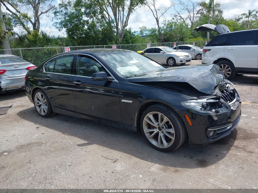 2016 BMW 5er VIN WBA5B3C50GG259658 IAAI salvage auction — FRONT END, Rebuildable (Florida), sold $2,600 on 2026-07-13 (photo 1)