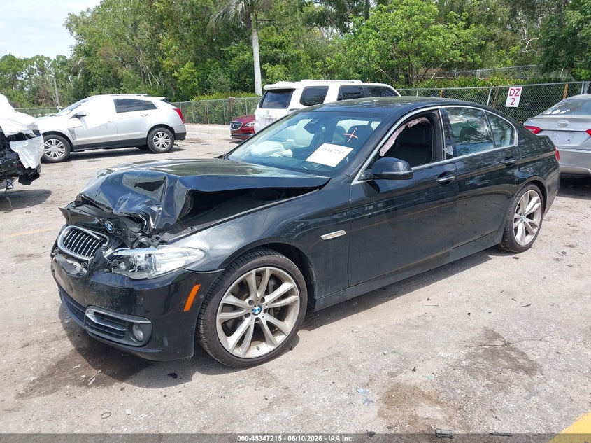 2016 BMW 5er VIN WBA5B3C50GG259658 IAAI salvage auction — FRONT END, Rebuildable (Florida), sold $2,600 on 2026-07-13 (photo 2)