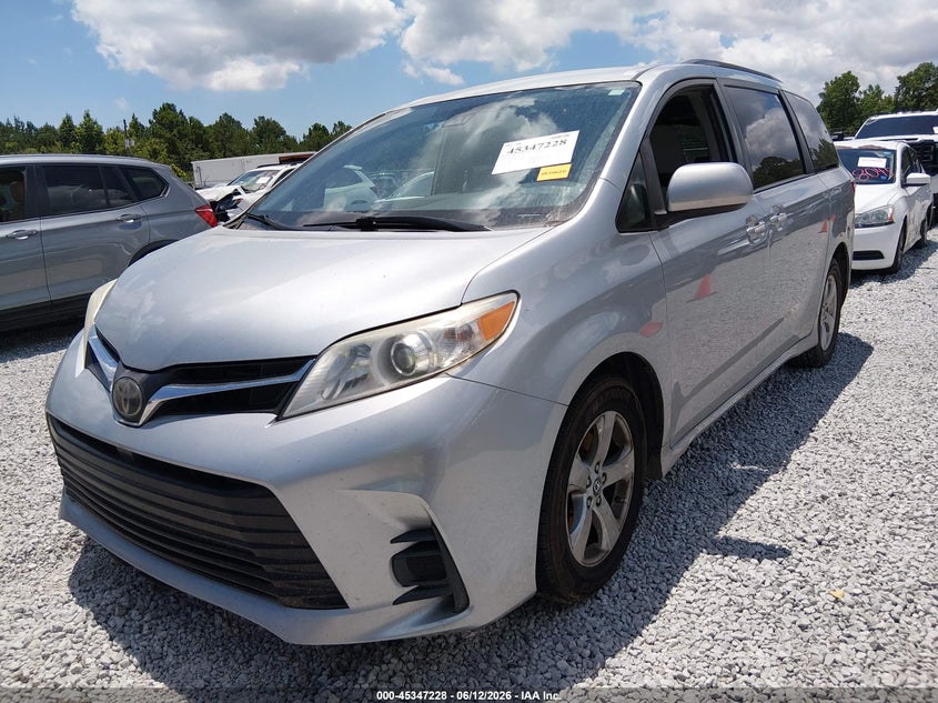 2020 Toyota Sienna VIN 5TDKZ3DC5LS038457 IAAI salvage auction — LEFT FRONT, Salvage (Alabama), sold $4,925 on 2026-07-23 (photo 2)