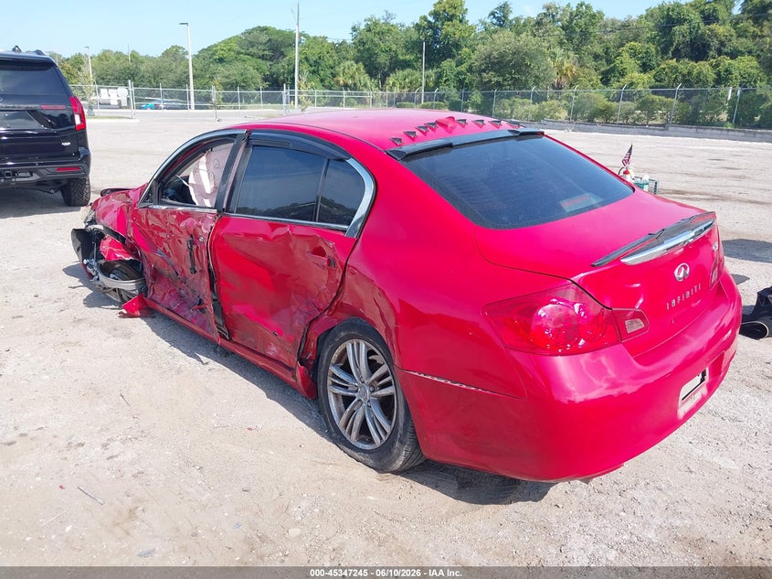 2011 Infiniti G VIN JN1CV6AP7BM506050 IAAI salvage auction — LEFT SIDE, Rebuildable (Florida), sold $600 on 2026-07-16 (photo 3)