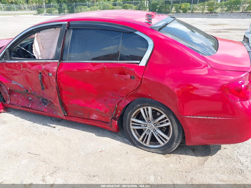 2011 Infiniti G VIN JN1CV6AP7BM506050 IAAI salvage auction — LEFT SIDE, Rebuildable (Florida), sold $600 on 2026-07-16 (photo 6)