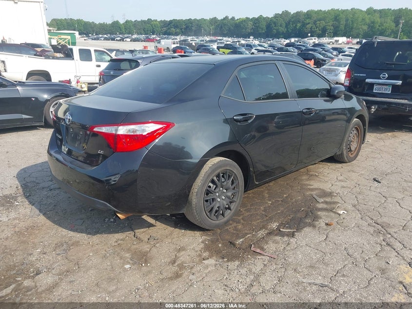 2014 Toyota Corolla VIN 5YFBURHE1EP135289 IAAI salvage auction — LEFT FRONT, Salvage Title, sold $1,800 on 2026-07-26 (photo 4)