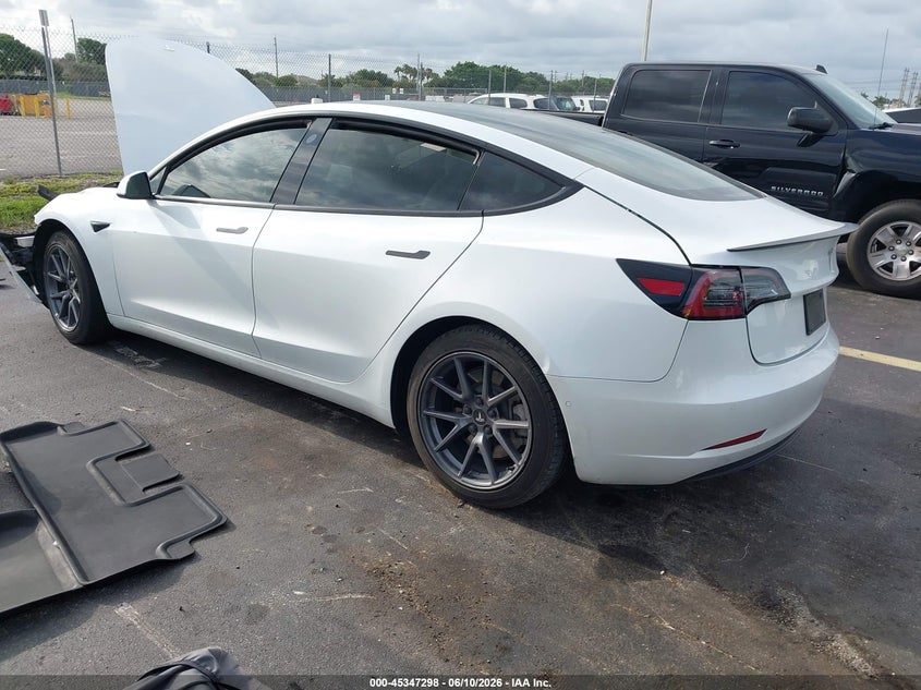 2021 Tesla Model 3 VIN 5YJ3E1EA2MF908558 IAAI salvage auction — FRONT & REAR, Salvage Title, sold $1,650 on 2026-07-17 (photo 3)