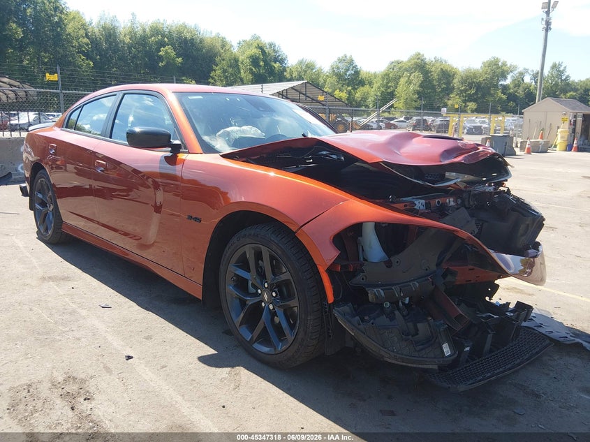 2023 Dodge Charger VIN 2C3CDXCT2PH501448 IAAI salvage auction — FRONT END, Salvage Title, sold $7,950 on 2026-07-30 (photo 1)
