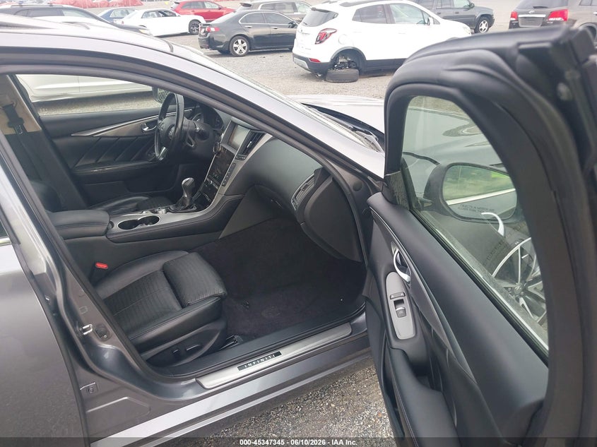 2016 Infiniti Q50 VIN JN1EV7AR4GM346703 IAAI salvage auction — LEFT FRONT, Clear (Delaware), sold $2,000 on 2026-07-06 (photo 5)
