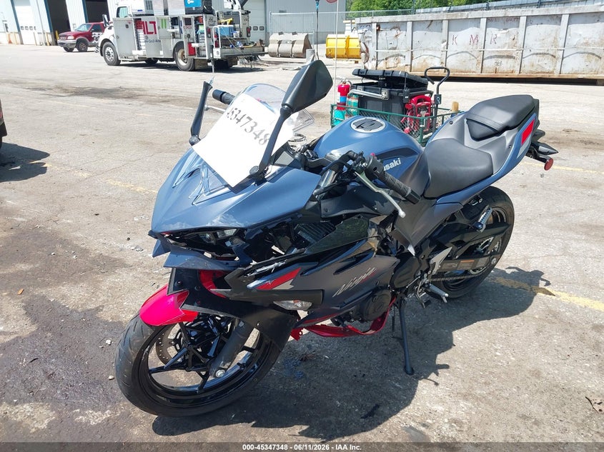 2026 Kawasaki Ninja VIN ML5EXGG19TDA93250 IAAI salvage auction — FRONT END, Scrap (Michigan), sold $1,125 on 2026-07-21 (photo 2)