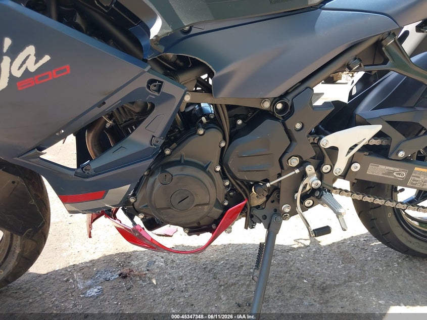 2026 Kawasaki Ninja VIN ML5EXGG19TDA93250 IAAI salvage auction — FRONT END, Scrap (Michigan), sold $1,125 on 2026-07-21 (photo 9)