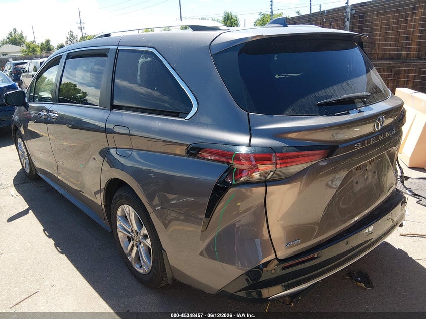 2021 Toyota Sienna VIN 5TDESKFC8MS014101 IAAI salvage auction — REAR END, Salvage (Colorado), sold $14,100 on 2026-07-31 (photo 3)