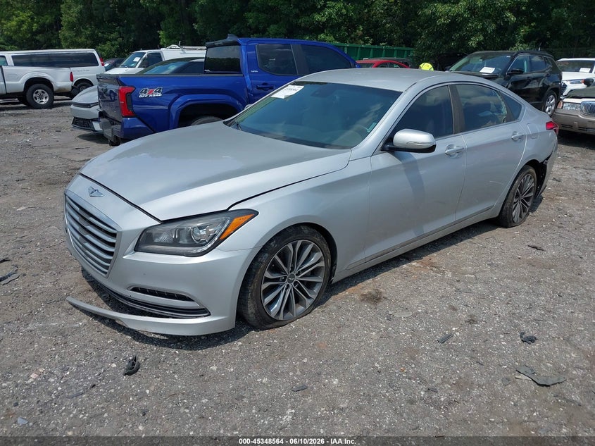 2016 Hyundai Genesis VIN KMHGN4JE0GU124818 IAAI salvage auction — FRONT END, Salvage (Idaho), sold $1,100 on 2026-07-15 (photo 2)