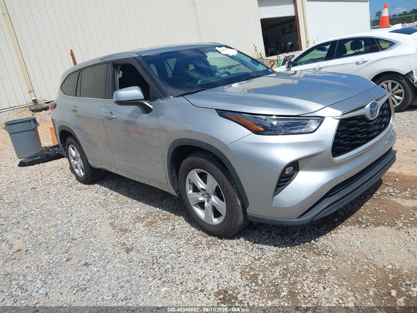 2022 Toyota Highlander VIN 5TDZARAH9NS516455 IAAI salvage auction — WATER/FLOOD, Salvage (Mississippi), sold $11,975 on 2026-07-17 (photo 1)
