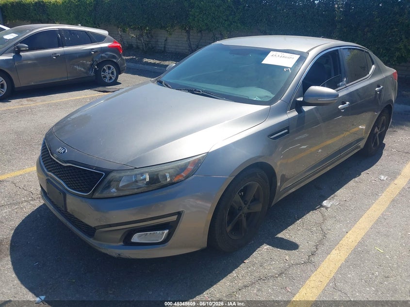 2015 Kia Optima VIN 5XXGM4A72FG453873 IAAI salvage auction — THEFT, Salvage (California), sold $1,500 on 2026-07-14 (photo 2)